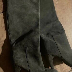 Steve Madden Dark Green Suede Knee-High Heeled Boots